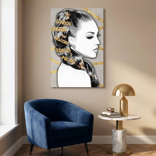 Empire Art Direct 32" x 48" Goddess Frameless Free Floating Printed Tempered Glass Wall Art